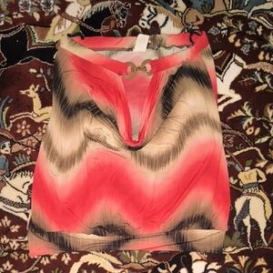 Love Women's Top in Coral and Black